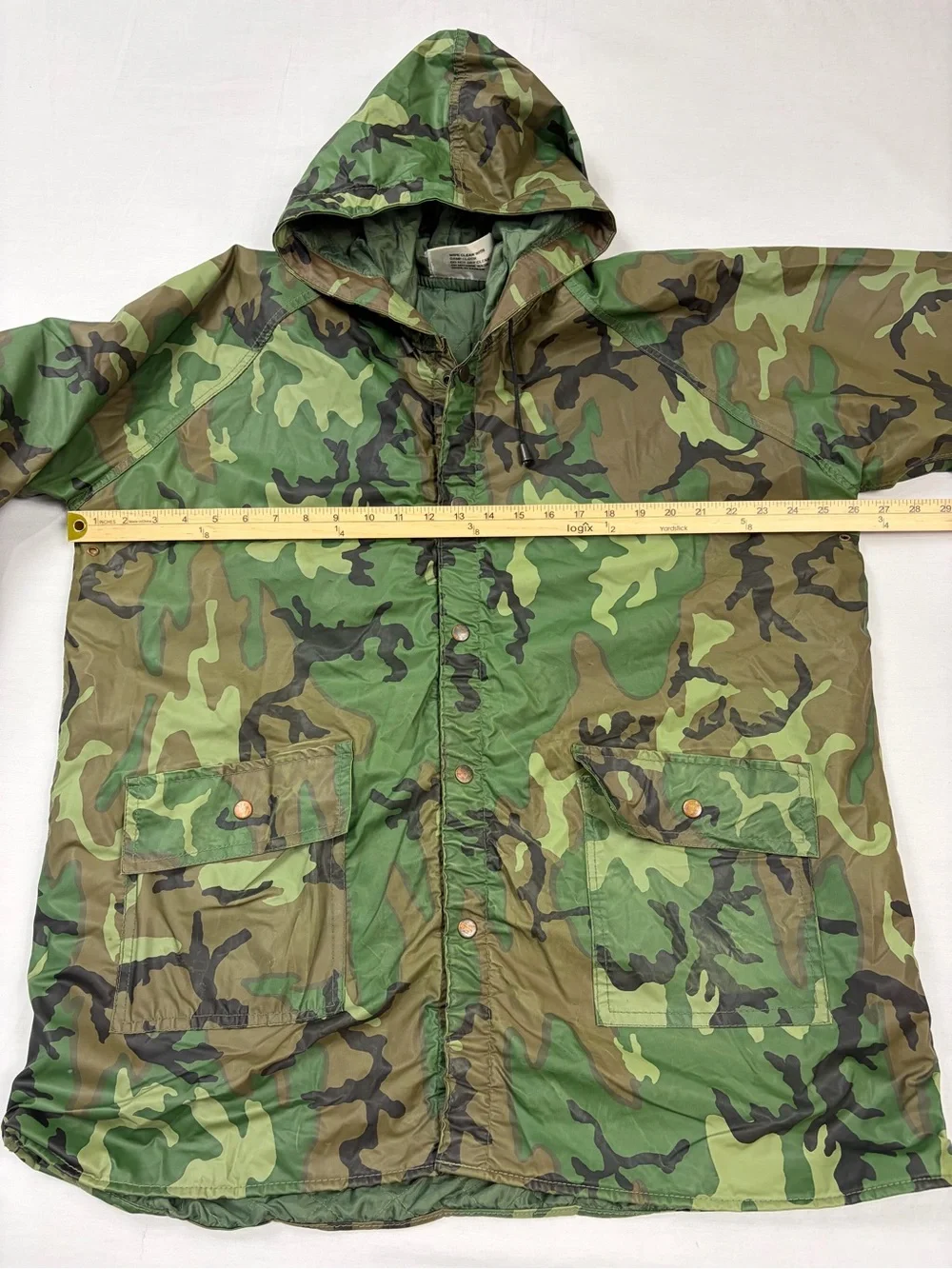 Vintage America’s Cup Camo Rain Jacket XL Hooded Utility Gorpcore Outdoor Coat